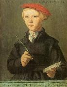 Jan van Scorel Portrait of a young scholar oil painting artist